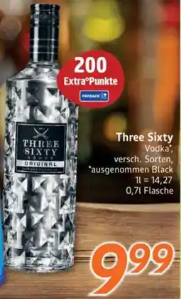 inkoop Three Sixty Vodka Angebot