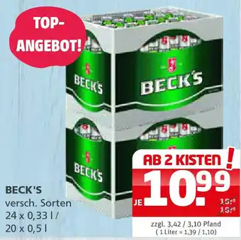 Getränke Quelle Beck's Angebot