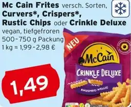 CAP Markt Mc Cain Frites, Curvers, Crispers, Rustic Chips oder Crinkle Deluxe Angebot