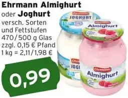 CAP Markt Ehrmann Almighurt oder Joghurt Angebot