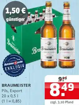 Getränke Quelle BRAUMEISTER Pils, Export Angebot