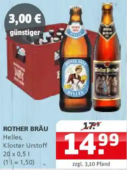Getränke Quelle ROTHER BRÄU Helles Angebot