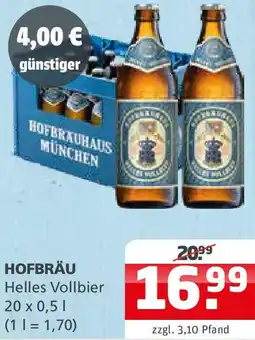 Getränke Quelle HOFBRÄU Helles Vollbier Angebot