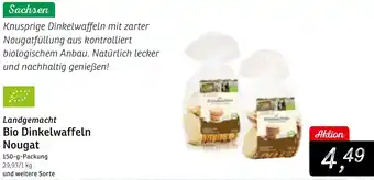 KONSUM Landgemacht Bio Dinkelwaffeln Nougat Angebot