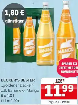 Getränke Quelle BECKER'S BESTER ,,goldener Deckel" Angebot