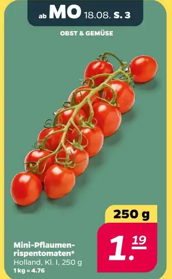 NETTO Mini-pflaumen-rispentomaten Angebot