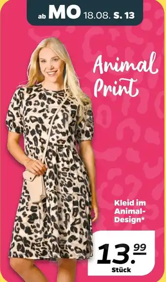 NETTO Animal print kleid Angebot