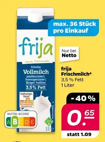 NETTO Frija frischmilch Angebot