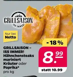 NETTO Grillsaison – iss immer! hähnchensteaks Angebot