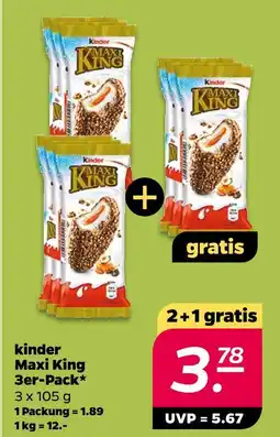 NETTO Kinder maxi king 3er-pack Angebot