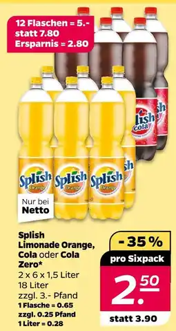 NETTO Splish limonade orange Angebot