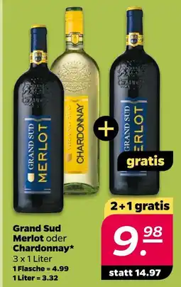 NETTO Grand sud merlot oder chardonnay Angebot