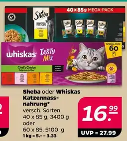 NETTO Sheba oder whiskas katzennassnahrung Angebot