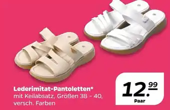 NETTO Lederimitat-pantoletten Angebot