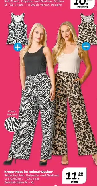 NETTO Krepp-hose im animal-design Angebot