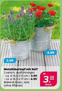 NETTO Metallübertopf mit seil Angebot