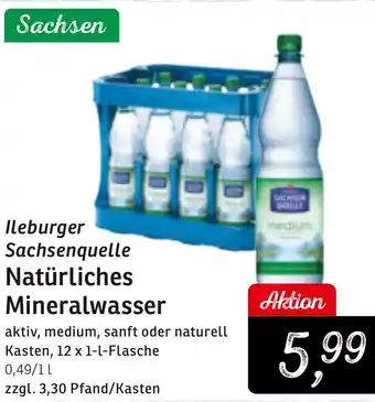 KONSUM Ileburger Sachsenquelle Natürliches Mineralwasser Angebot