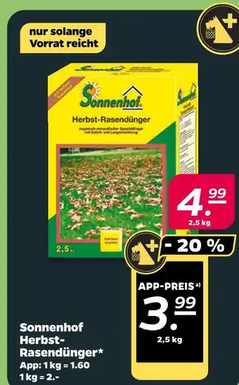NETTO Sonnenhof herbst-rasendünger Angebot