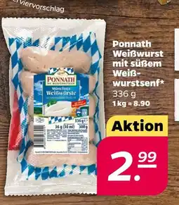 NETTO Ponnath weißwurst mit süßem weißwurstsenf Angebot