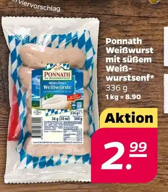 NETTO Ponnath weißwurst mit süßem weißwurstsenf Angebot