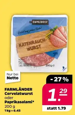NETTO Farmländer cervelatwurst Angebot