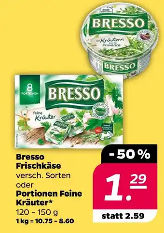 NETTO Bresso frischkäse oder portionen feine kräuter Angebot