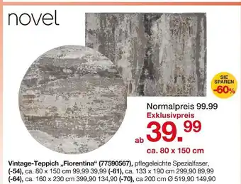 Möbelzentrum Pforzheim Novel vintage-teppich „fiorentina“ Angebot