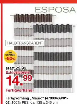 Möbelzentrum Pforzheim Esposa fertigvorhang „mauro“ Angebot
