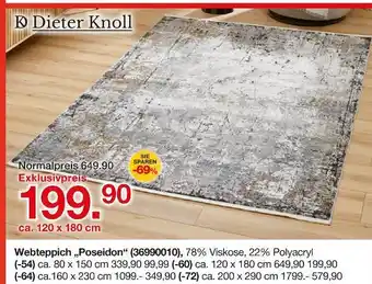 Möbelzentrum Pforzheim Dieter knoll webteppich „poseidon“ Angebot