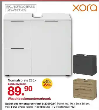 Möbelzentrum Pforzheim Xora waschbeckenunterschrank Angebot