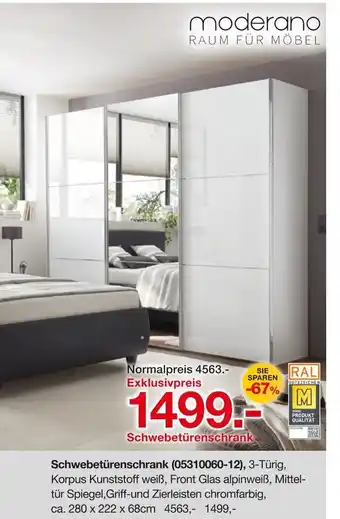 Möbelzentrum Pforzheim Moderano schwebetürenschrank Angebot