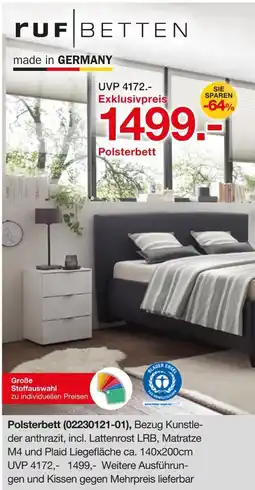 Möbelzentrum Pforzheim Polsterbett (02230121-01) Angebot
