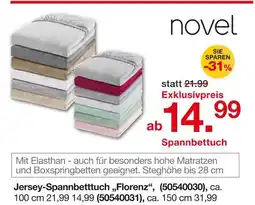 Möbelzentrum Pforzheim Novel jersey-spannbetttuch „florenz“, (50540030) Angebot