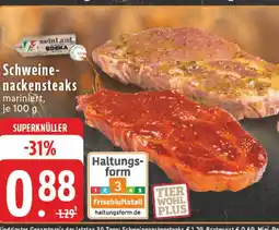 E-Center Meinland edeka schweinenackensteaks mariniert Angebot