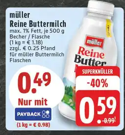 E-Center Müller reine buttermilch Angebot