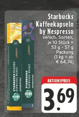 E-Center Starbucks kaffeekapseln by nespresso blonde espresso roast Angebot