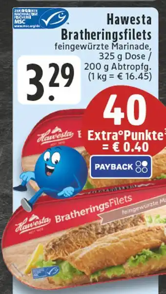 E-Center Hawesta bratheringsfilets Angebot