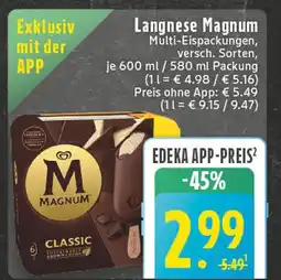 E-Center Langnese magnum multi-eispackungen Angebot