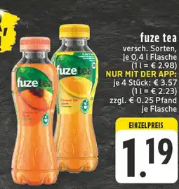 E-Center Fuze tea schwarzer tee pfirsich Angebot