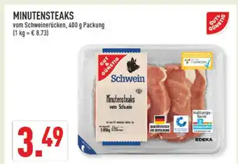 Marktkauf Gut & günstig minutensteaks vom schweinerücken Angebot