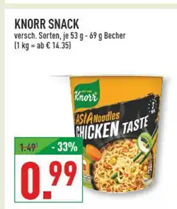 Marktkauf Knorr snack asia noodles chicken taste Angebot