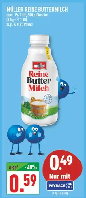 Marktkauf Müller reine buttermilch Angebot