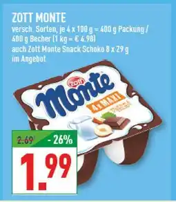 Marktkauf Zott monte 4 x maxi Angebot
