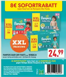 Marktkauf Pampers pampers baby-dry pants xxl pack 84 stück Angebot