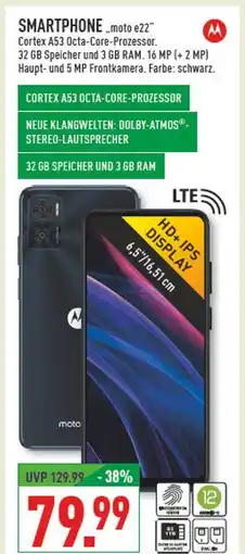 Marktkauf Motorola smartphone moto e22 Angebot