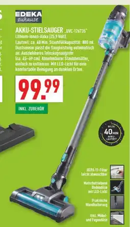 Marktkauf Edeka zuhause akku-stielsauger uvc-126735 Angebot