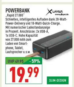 Marktkauf Xlayer powerbank rapid 27.000 Angebot