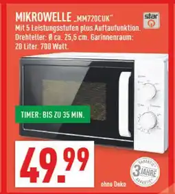 Marktkauf Star mikrowelle mm720cuk Angebot