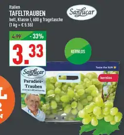 Marktkauf Sanlucar tafeltrauben Angebot