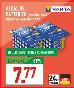 Marktkauf Varta alkaline-batterien longlife power mignon aa oder micro aaa Angebot